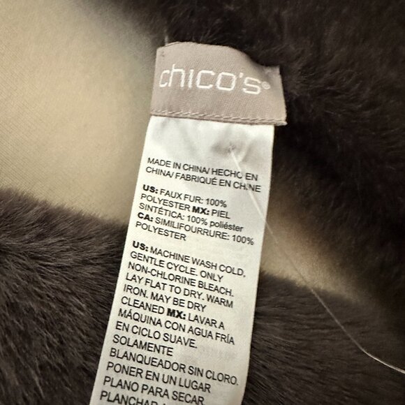 Chico's Faux Fur Pull through Scarf - Picture 4 of 5